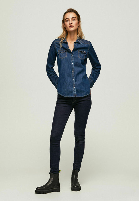 Pepe Jeans slim fit REGENT Dark-Blue Denim (PE121N12Y-K11) Women