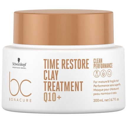 Schwarzkopf Professional Bc Bonacure Time Restore Clay Treatment Strengthening Clay Mask For Mature 200ml