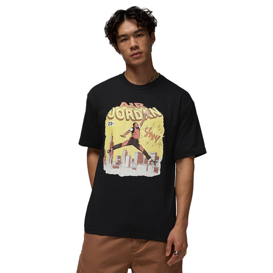 Jordan T-Shirt Comic Graphic Black (IF0784-010) Unisex