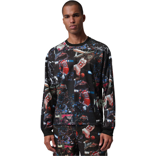 Jordan T-Shirt Flight Aop Long Sleeve Jersey Black (IF1831-010) Unisex