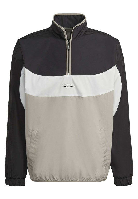 adidas Originals R.Y.V. Half Zip Crew Sweatshirt Black (AD122T0BQ-Q11) Men