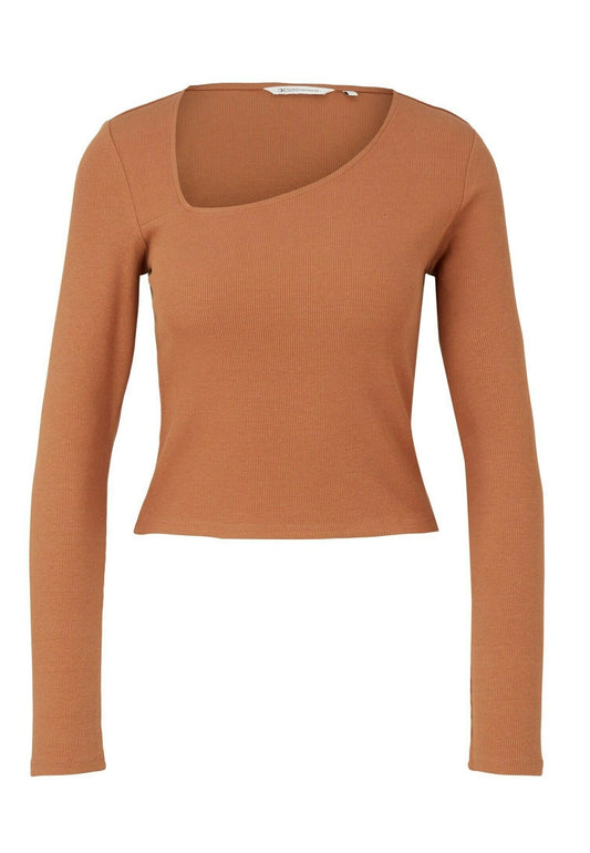 T-Shirt Langarmshirt mit asymmetrischem Ausschnitt Women