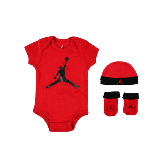 Jordan Set Coverall-Hat-Booties Jumpman Baby Gym Red (LJ0041-RK2) Kids