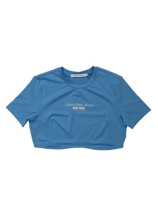 Calvin Klein Womens T-Shirt J20J221483CY0 Blue