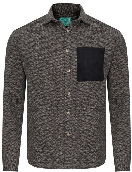 PLUS POSH Shirt Men's Brown (8439) Men