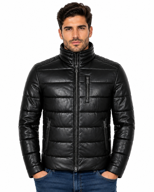 DEBRANDE Jacket Leather Men's BLACK (10625) Men