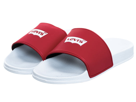 LEVI'S Slides Women's POOL RED WHITE (9451) Women