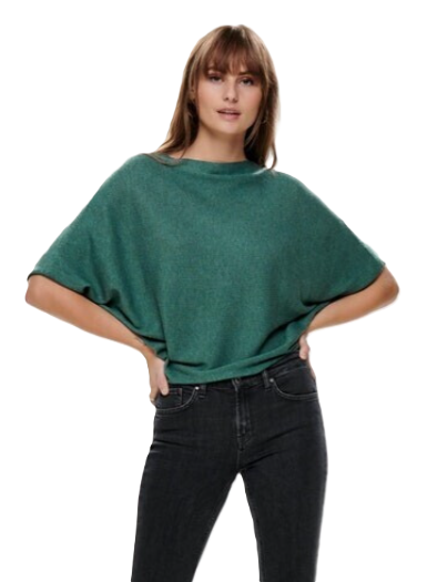 JDY ONLY JDY Blouse Women's JDYNEW BEHAVE BATSLEEVE PULLOV. KNT NOOS ATLANTIC/MELANGE (10230) Women