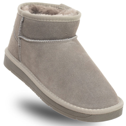 SOLO SOPRANI COUTURE Leather Ankle Boots Women's HUGH LOW TAUPE (6165) Women