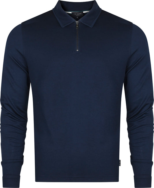 TED BAKER LONDON Men's T-shirt POLO Z Long Sleeve NAVY-BLUE KARPOL (5104) Men