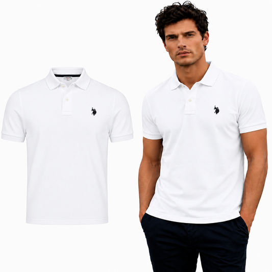 U.S. Polo Assn. T-SHIRT POLO WHITE (6565) Men