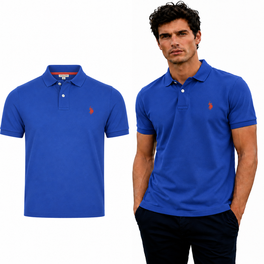 U.S. Polo Assn. T-SHIRT POLO CORNFLOWER BLUE (6563) Men