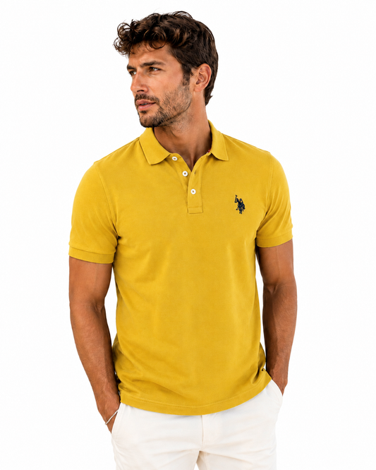 U.S. Polo Assn. Men's T-shirt POLO Mustard Yellow (10556) Men