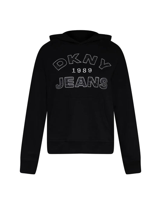DKNY Satin Applique Logo Sweatshirt (DJ5T1603) Women