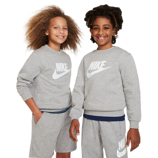 Nike Sportswear Club Fleece Crew HBR Dk Grey Heather (FD2992-063) Kids