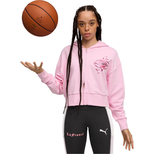 Puma Sweatshirt Lafrance Pink Heem Crop Pale Pink (633846-01) Women