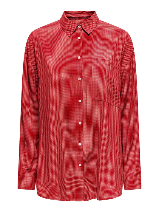 Maggie Long Sleeve Check Shirt Racing Red (15344363) Women